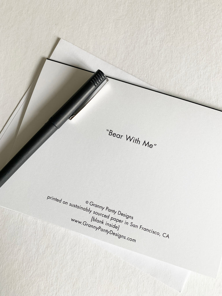 "Bear With Me" Card - Lake Tahoe Bears Greeting Card