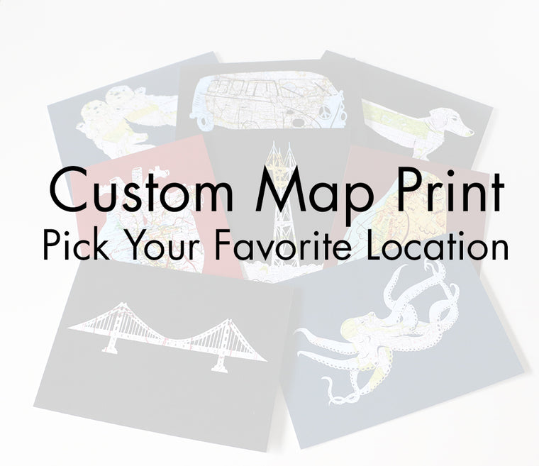 Custom Map Art Print