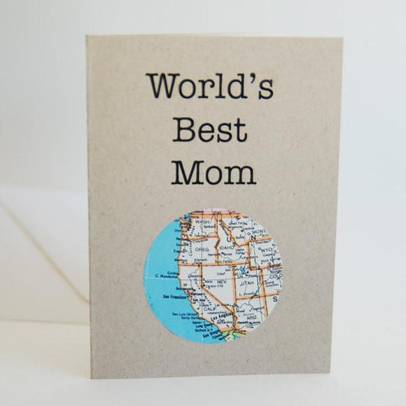 World's Best Mom map card by Granny Panty Designs