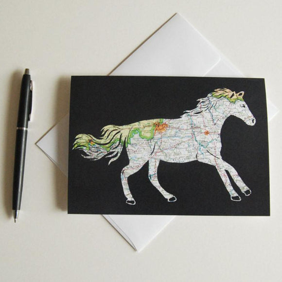 Louisville Kentucky Horse greeting card by Granny Panty Designs
