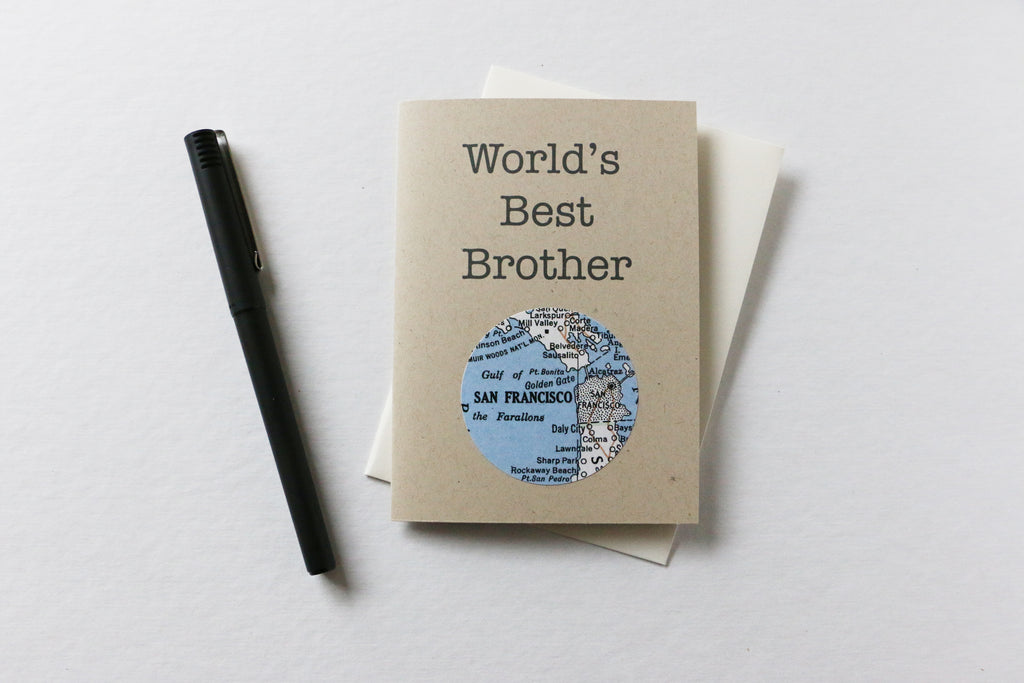 worlds best brother map card