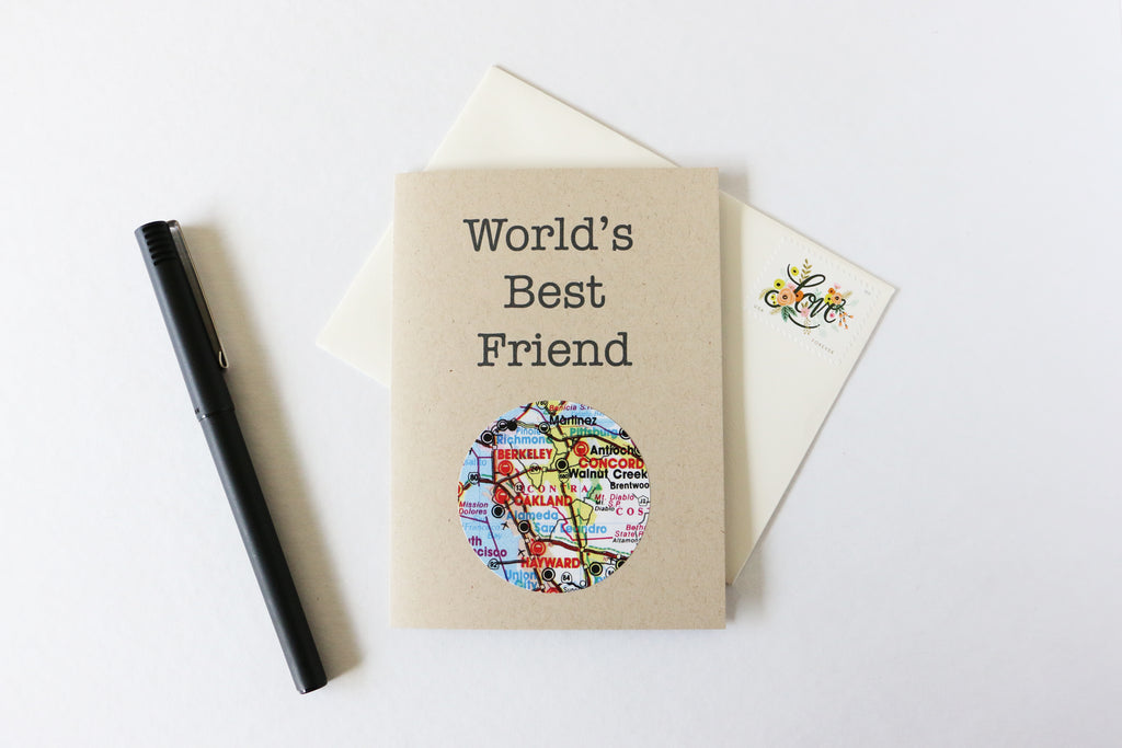 World's Best Friend Mini Map Card