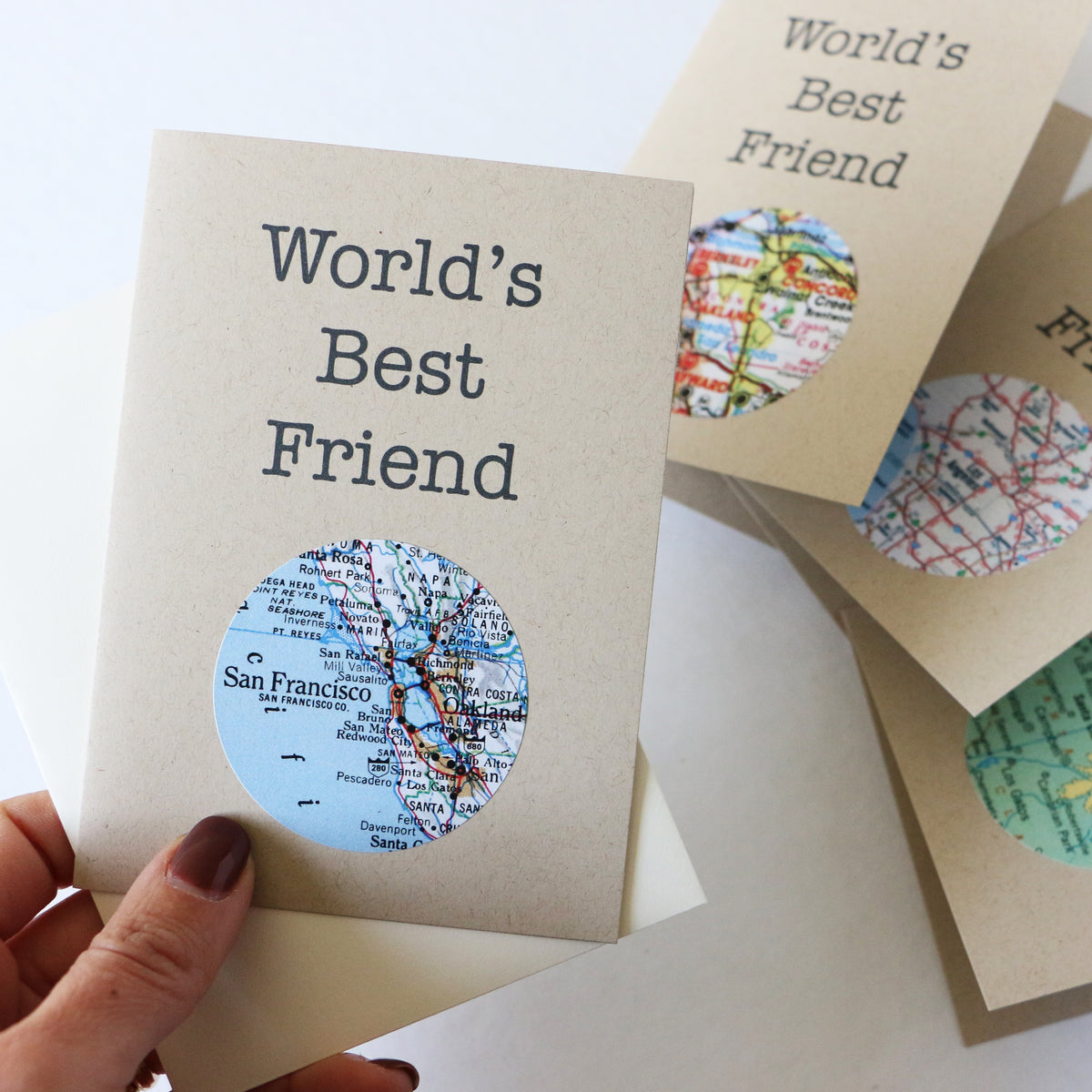 Map artwork, cards, gifts, and DIY kits made and inspired by maps.