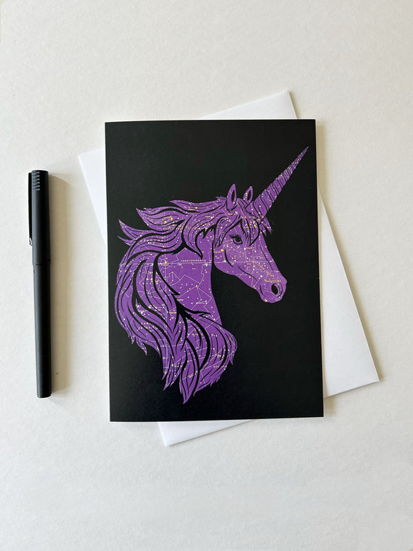 "You Are Magical" Card - Constellation Map Unicorn