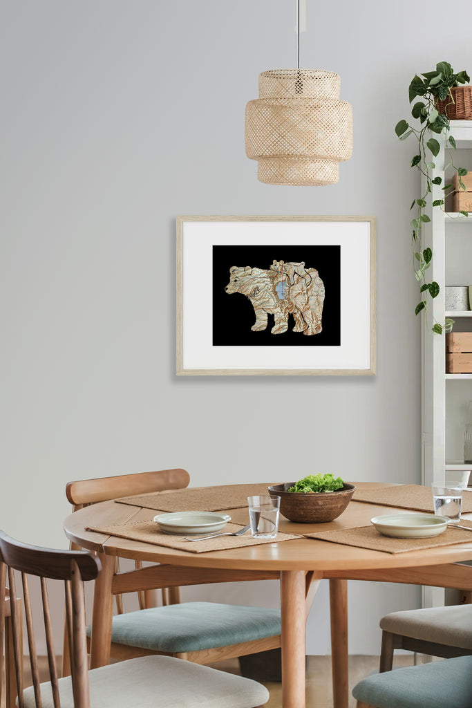 Lake Tahoe Bears - "Bear With Me" Map Print