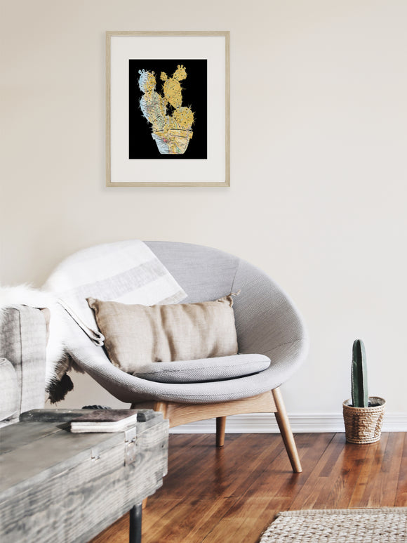 California Cactus Prickly Pear Artwork by Granny Panty Designs