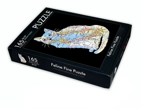 Feline Fine Map Art Puzzle