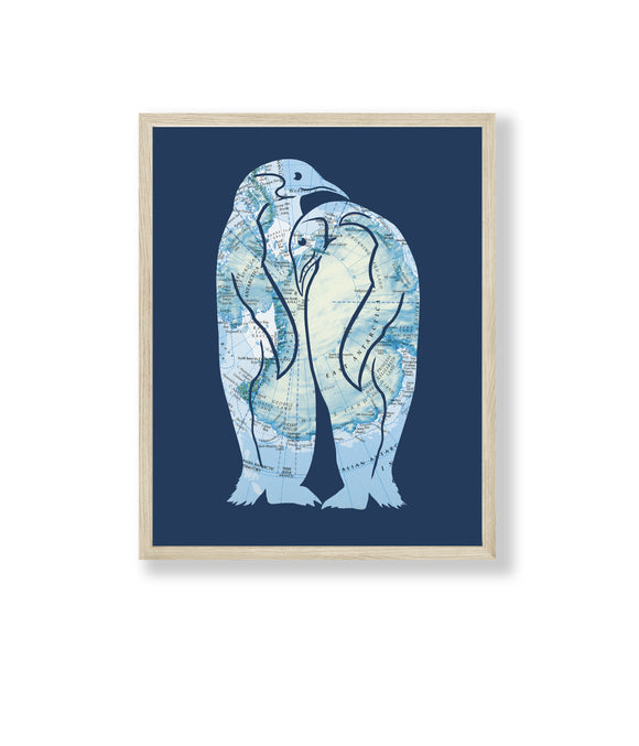 "By Your Side" Personalized Penguin Print