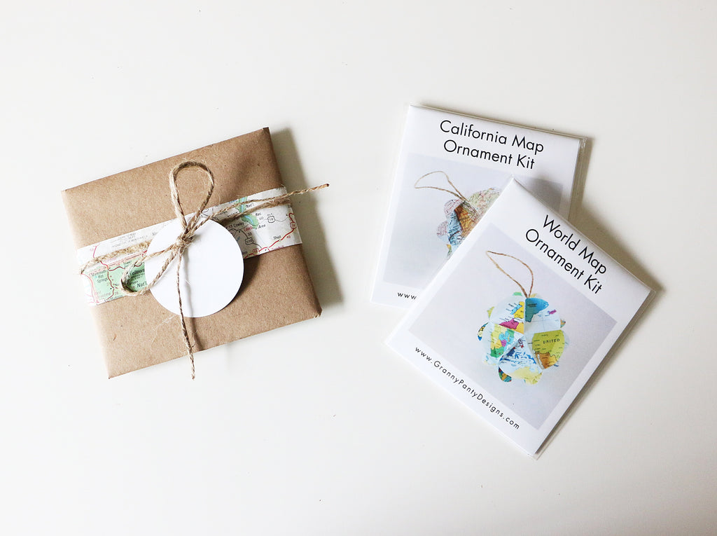 DIY World Map Ornament Kit