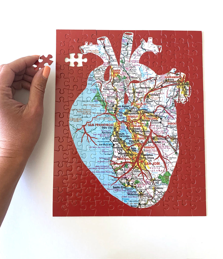 Heart of the Bay Map Art Puzzle
