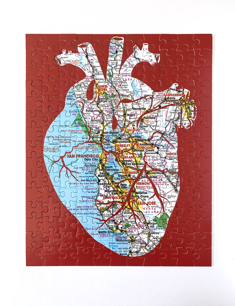 Heart of the Bay Map Art Puzzle