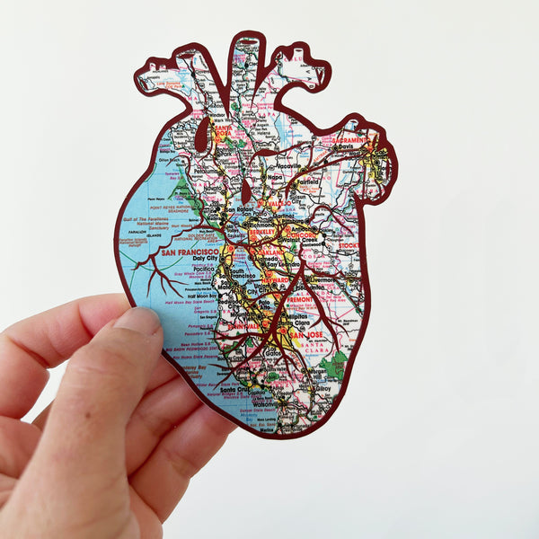 Bay Area Anatomical Heart Sticker - Granny Panty Designs
