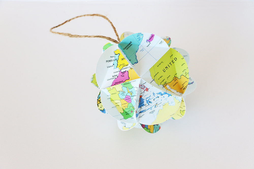 DIY World Map Ornament Kit