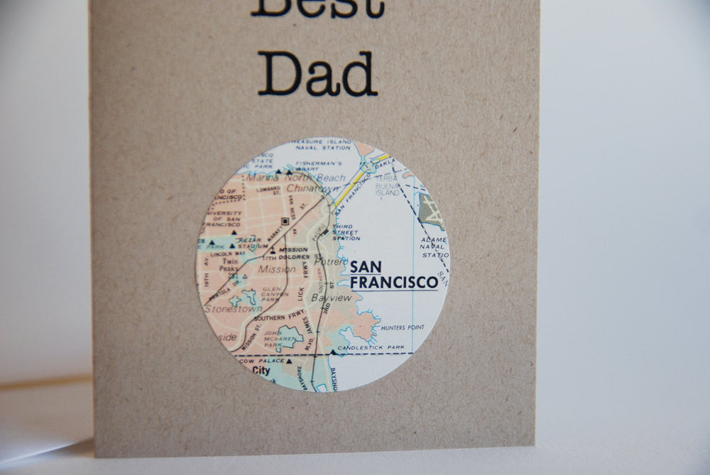 World's Best Dad Mini Map Card