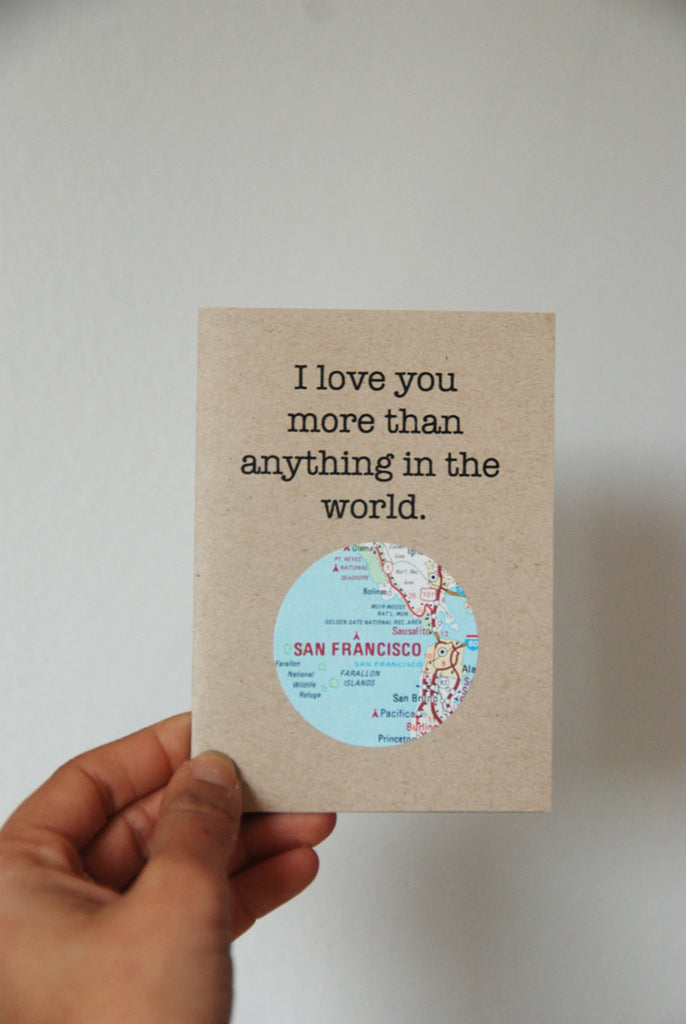 Love You More Mini Map Card