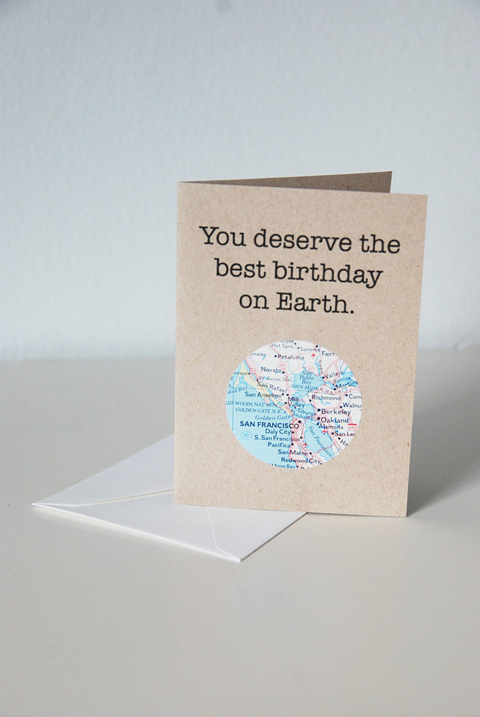 Birthday Mini Map Card