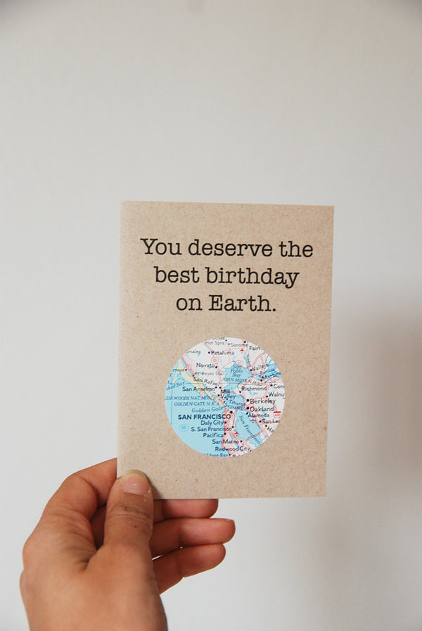 Birthday Mini Map Card - Granny Panty Designs