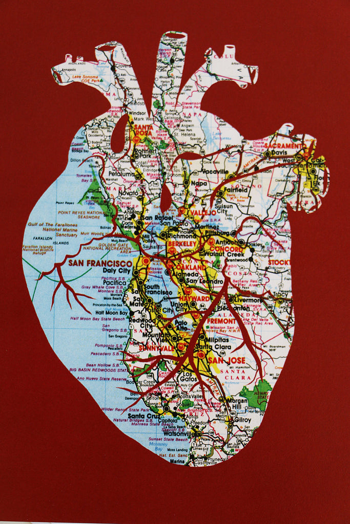 "Heart of the Bay" Card - SF Bay Area Map