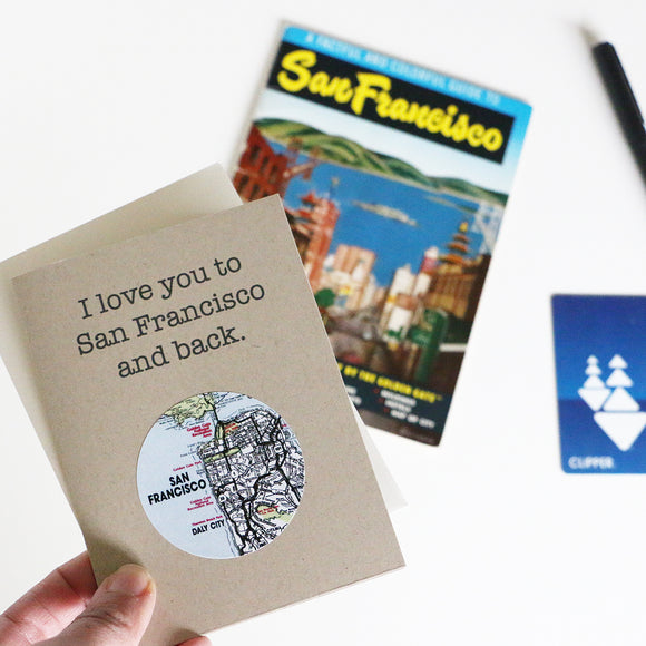 I love you to San Francisco and back card by Granny Panty Designs