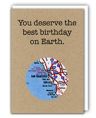 Birthday Mini Map Card - Granny Panty Designs