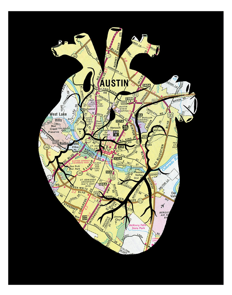 "Heart of Austin" Print
