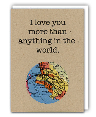 I love you custom map card by Granny Panty Designs