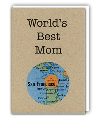 World's Best Mom map card by Granny Panty Designs