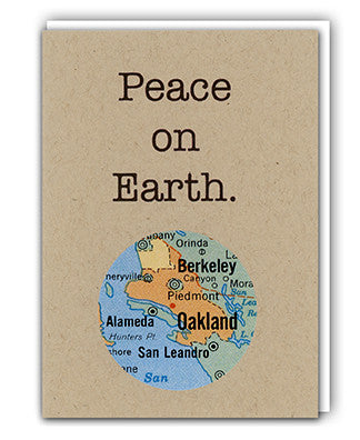 Peace on Earth map card by Granny Panty Designs