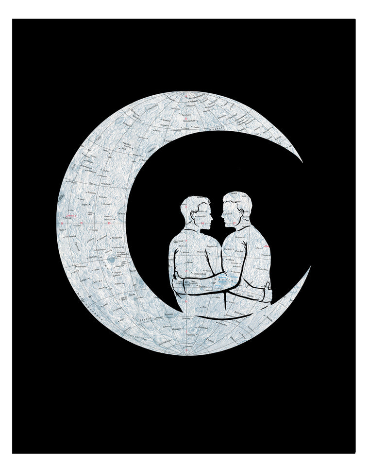 "To the Moon and Back" Men Print