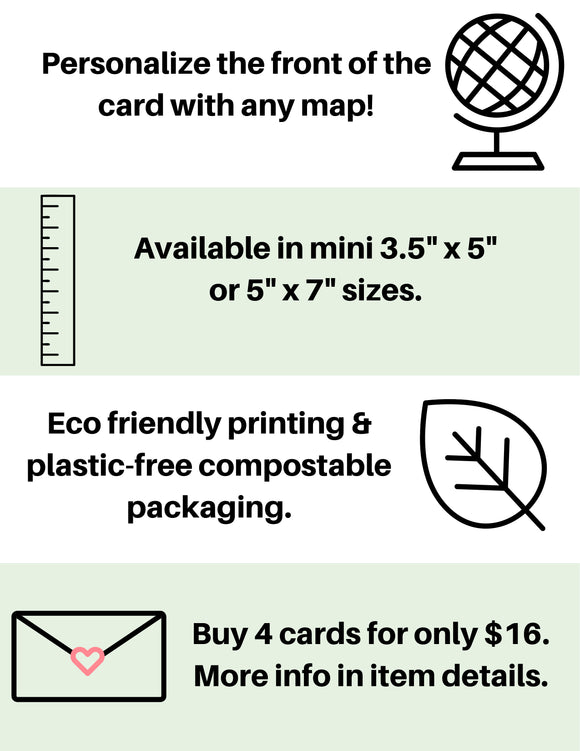 World's Best Grandma map card by Granny Panty Designs