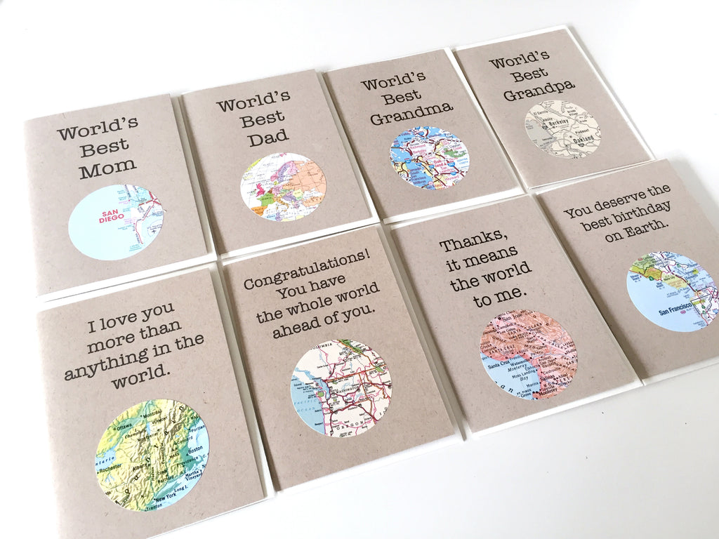 Map Card Set - Choose Your Favorite Designs