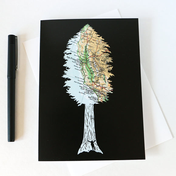 "Be Giant" Card - California Redwood Tree