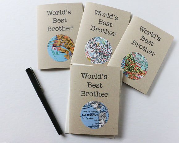 World's Best Brother Mini Map Card